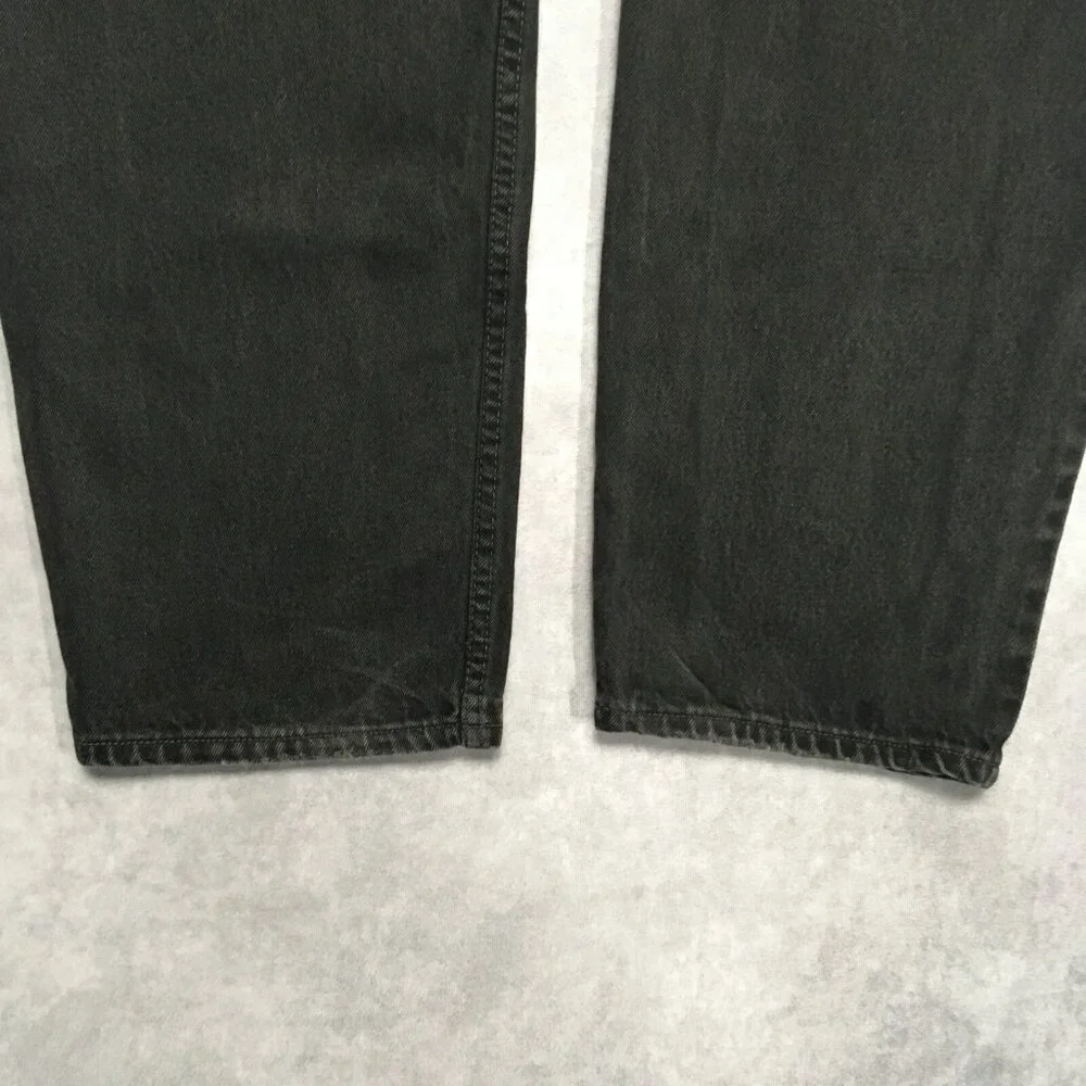 VTG Levis Mens 550 Relaxed Fit Black Jeans size 40x30 Cotton Denim Pants Zip Fly